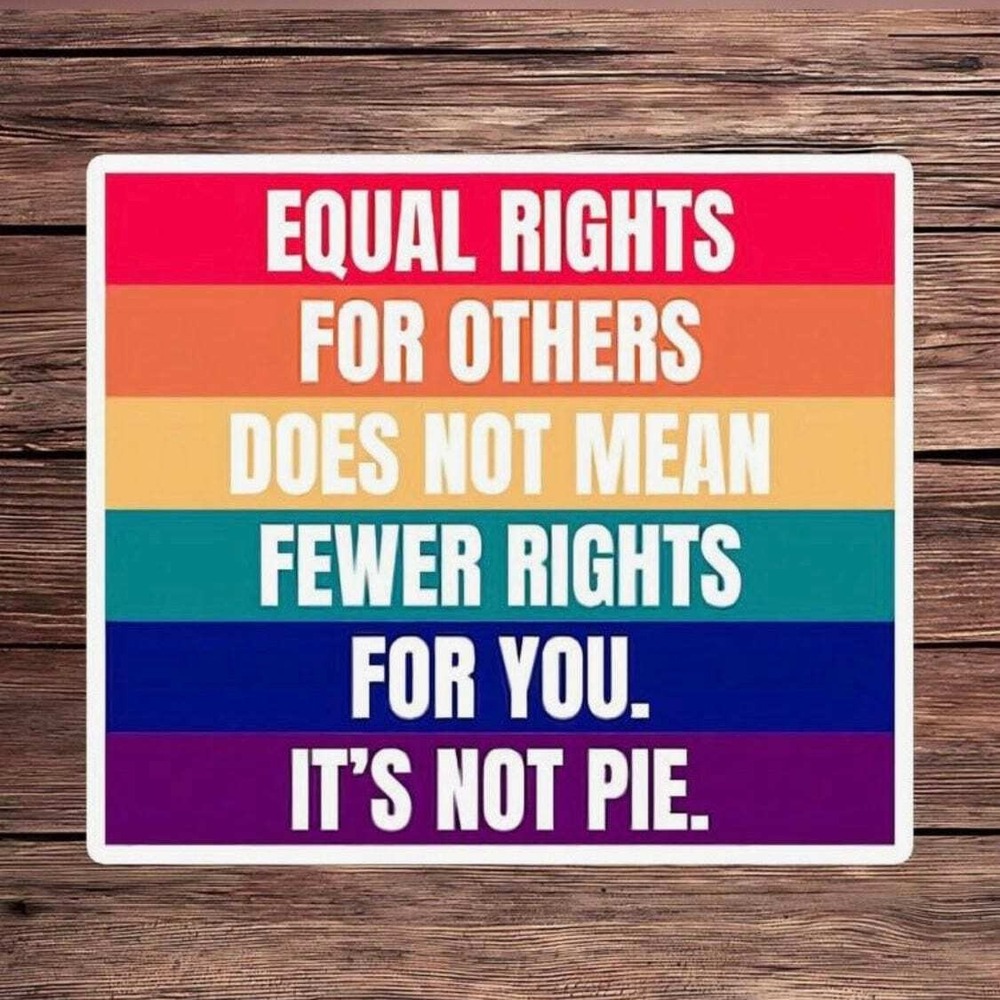 Equal Rights Sticker – It’s Not Pie Rainbow Quote Decal
